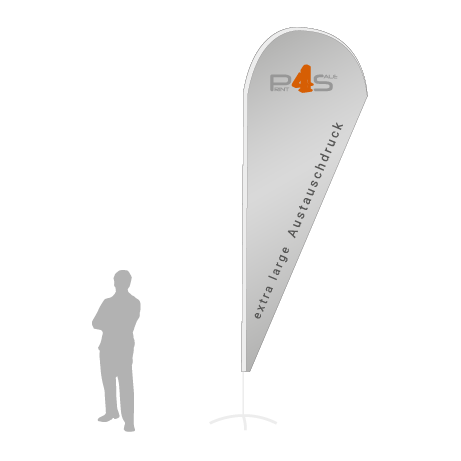 Beachflag Drop Austauschdruck | Extra Large (466 cm) | einseitig bedruckt